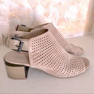 Gunmetal Womens Weave Sandal Nude Darcy Tan Size 7.5 Suede Leather